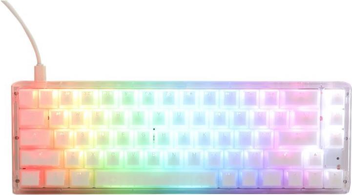 DuckyChannel Ducky One 3 SF Aura - Tastatur - Hintergrundbeleuchtung - USB-C - QWERTZ - Deutsch - Tastenschalter: Cherry MX Speed RGB Silberschalter - Aura White (DKON2167ST-PDEPDAWWWWC1)