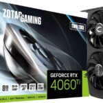 ZOTAC GAMING GeForce RTX 4060Ti Twin Edge - Grafikkarten - GeForce RTX 4060 Ti - 8GB GDDR6 - PCIe 4,0 x8 - HDMI, 3 x DisplayPort (ZT-D40610E-10M)