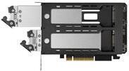 ICY Dock ToughArmor MB842MP-B - Mobiles Speicher-Rack - 2 x Schacht entfernbar - M.2 - M.2 NVMe Card - PCIe 4,0 x16 - schwarz & silber - für ASUS PRIME B650, PRIME TRX40, ROG STRIX B650, TUF GAMING B550, TUF Gaming B650 (MB842MP-B)