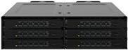 ICY Dock ToughArmor MB118VP-B - Speichergehäuse - 6 x U.2/U.3 NVMe SSD, Mobile Rack für 13,30cm (5,25") Schacht, mit SlimSAS SFF-8654 8i - 2.5" (6,4 cm) - PCIe 4,0 - PCIe 4,0 - Schwarz (MB118VP-B)