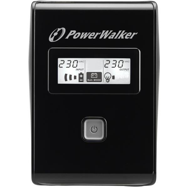 PowerWalker VI 650 LCD gruppo di continuità [UPS] 0,65 kVA 360 W 2 presa[e] AC (VI 650 LCD UPS 650VA/360W - Line-Interactive - with 2x Schuko outlet - Warranty: 24M)