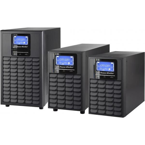 PowerWalker VFI 3000C LCD gruppo di continuità [UPS] Doppia conversione [online] 3 kVA 2400 W 4 presa[e] AC (VFI 3000C LCD 3000VA/2400W - Online, Unique blade design - for best air flow - Warranty: 24M)