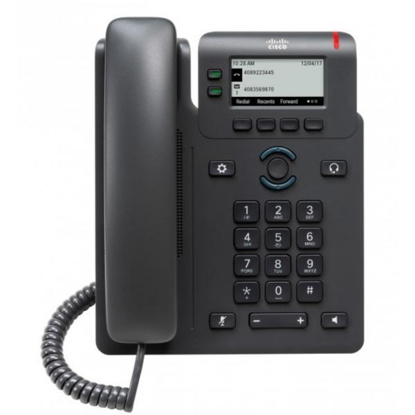 Cisco 6821 telefono IP Nero 2 linee (Cisco IP Phone 6821 - Telefono VoIP con ID chiamante/chiamata in attesa - SIP, SRTP - 2 righe)