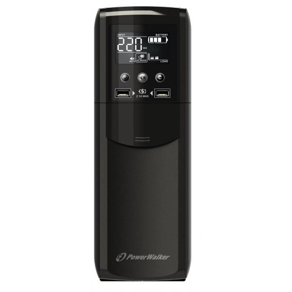 PowerWalker VI 1200 CSW IEC gruppo di continuità [UPS] A linea interattiva 1,2 kVA 720 W 8 presa[e] AC (VI 1200 CSW IEC - UPS 1200VA/720W Line Interact. - Pure Sine Wave, HID driver, USB Charging Ports - Warranty: 24M)