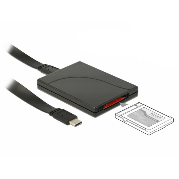 DeLOCK 91749 lettore di schede USB 3.1 [Gen 2] Type C Nero (Delock USB Type-C Card Reader for CFex)