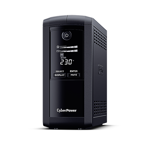 CyberPower VP700EILCD gruppo di continuità [UPS] A linea interattiva 0,7 kVA 390 W 6 presa[e] AC (CYBERPOWER VP700EILCD SOHO UPS 700VA/390W; AVR Line-Interactive GreenPower Energy Saving Technology LCD USB Shutdownsoftware 6xIEC Outlets [2Years warranty])