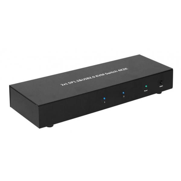 Microconnect MC-DP-KVM201K switch per keyboard-video-mouse [kvm] Nero (Displayport & USB 2 to 1 way - KVM Switch 4K2K - Warranty: 36M)