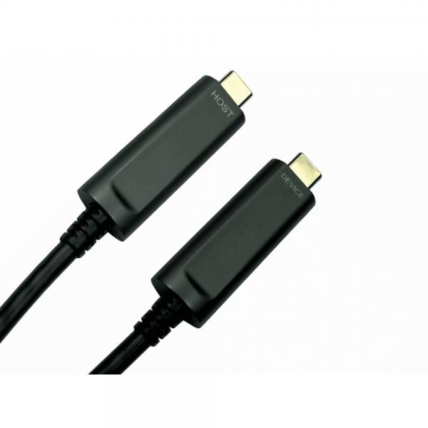 Cables Direct AOCUSB3C-015 cavo USB USB 3.2 Gen 1 [3.1 Gen 1] 15 m USB C Nero (15m USB 10Gbps Type C AOC Cable)