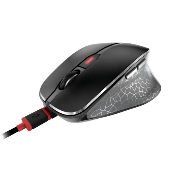 CHERRY MW 8C ERGO mouse Mano destra RF senza fili + Bluetooth Ottico 3000 DPI (CHERRY MW 8C ERGO - Mouse - ergonomic - optical - 6 buttons - wireless - 2.4 GHz, Bluetooth 4.0 - USB wireless receiver - black)
