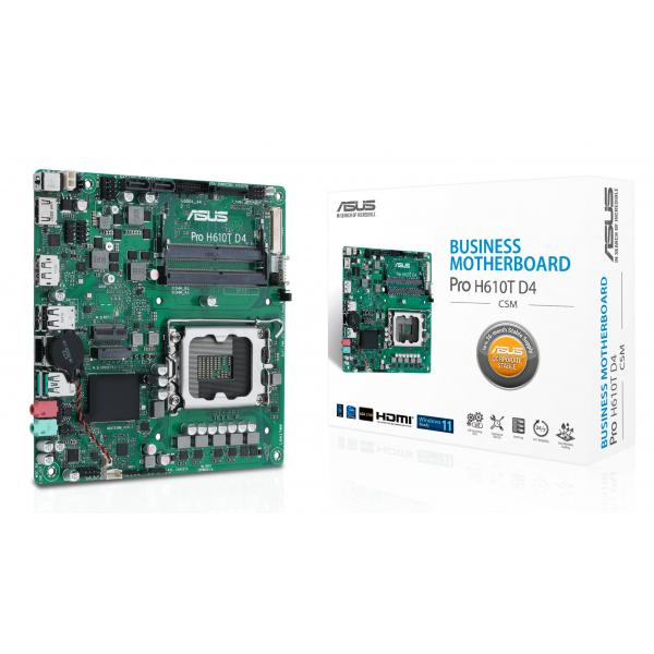 ASUS Pro H610T D4-CSM Intel H610 LGA 1700 mini ITX (Pro H610T D4-Csm Intel H610 - Lga 1700 Mini Itx - Warranty: 12M)