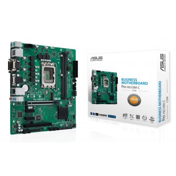ASUS Pro H610M-C-CSM Intel H610 LGA 1700 micro ATX (ASUS PRO H610M-C-CSM S1700/DDR5/DP-HDMI-DVI-VGA/PCI/24-7)