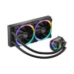 Antec VORTEX 240 ARGB Processore Raffreddatore di liquidi tutto in uno Nero (ANTEC Vortex 240 ARGB AiO Liquid CPU Cooler, Universal Socket, 240mm Radiator, PWM 2000RPM Fusion ARGB Cooling Fans, Addre
