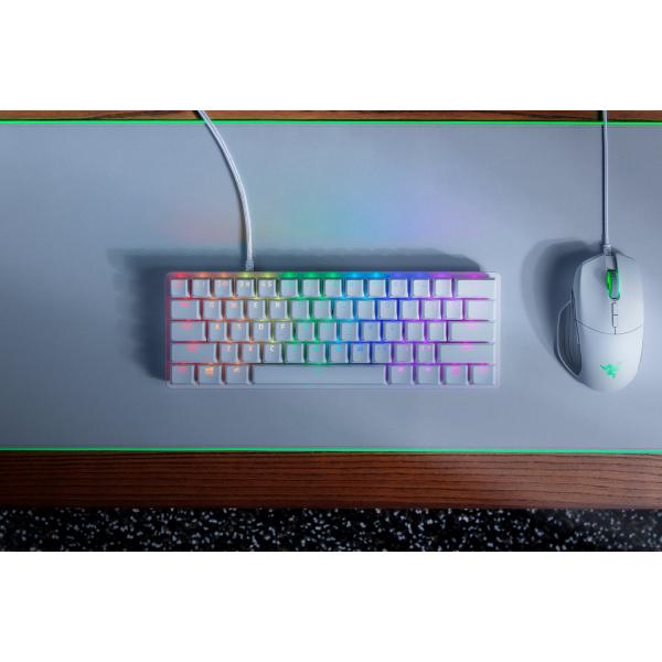 Razer Huntsman Mini tastiera Gaming USB QWERTY Inglese US Bianco (RAZER HUNTSMAN MINI KB WHT RED SWITCH) - Versione UK