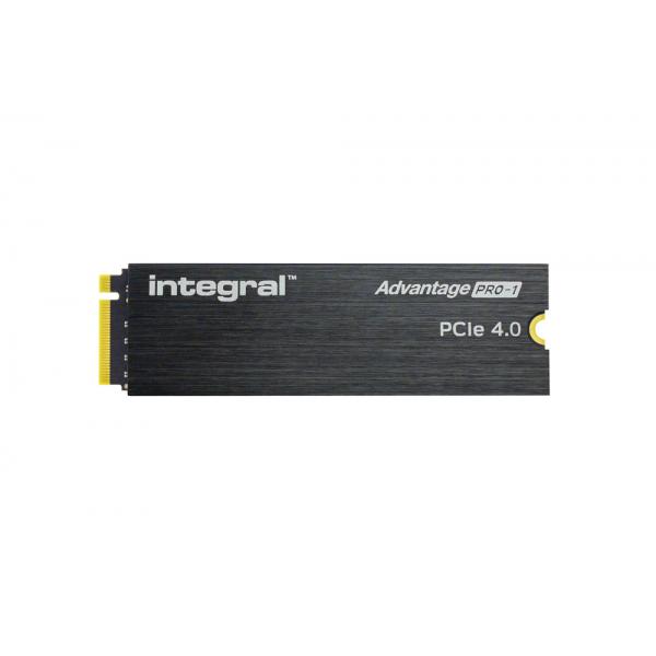Integral INSSD1TM2280G4AP1XHS drives allo stato solido 1 TB M.2 PCI Express 4.0 NVMe (1TB - 1000GB SSD M.2 2280 NVME 1.4 PCIe Gen4 x4 R-7400MBs W-5500MBs IOPS R-700K W-800K TLC TBW 500 WITH HEATSINK ADVANTAGE PRO-1 INTEGRAL)