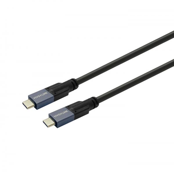 Vivolink PROUSBCMM7.5 cavo USB USB 3.2 Gen 2 [3.1 Gen 2] 7,5 m USB C Nero (USB-C to USB-C Cable 7.5m - Supports 20 Gbps data - Certified for Business - Warranty: 144M)