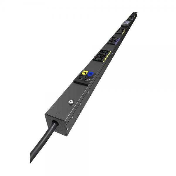 Eaton EVSWF132A unità di distribuzione dell'energia [PDU] 24 presa[e] AC 39U Nero (Eaton G4 - Power distribution unit [rack-mountable] - switched - AC 200-240 V - 7.4 kW - 1-phase - Ethernet 10/100/1000, serial - input: IEC 60309 32A - output connectors: 24 [12 x IEC 60320 C13, 12 x IEC 60320 C39] - 3 m cord - black)