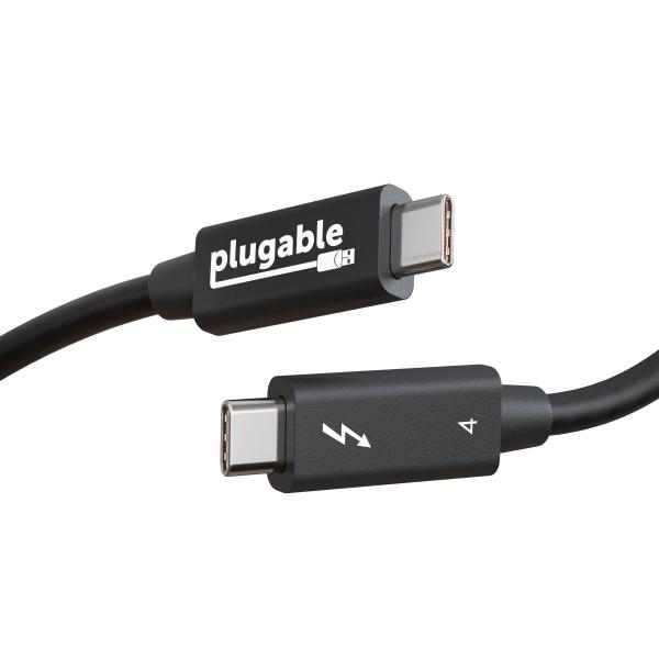 Plugable Technologies TBT4-40G2M Cavo Thunderbolt 2 m 40 Gbit/s Nero (Plugable TBT4 Cable 2M 100W 40Gbps)