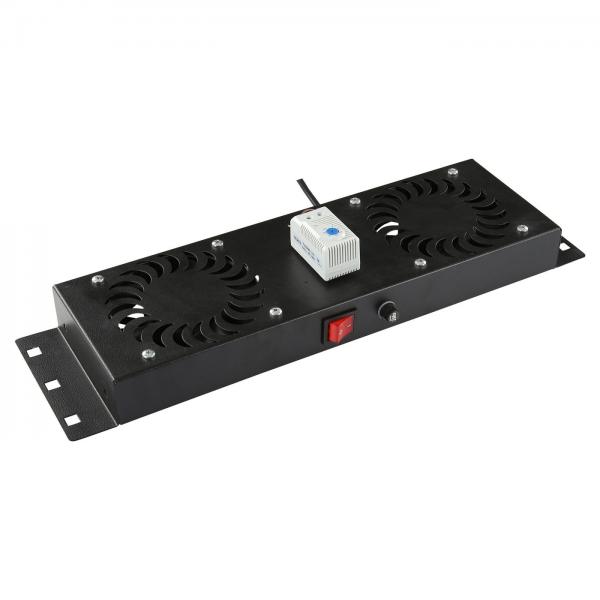 LOGON RAF115BL porta accessori Pannello per ventola (2 FANS, ANALOG THERMOSTAT - CONTROL FAN MODULE BUILT-IN - Warranty: 24M)