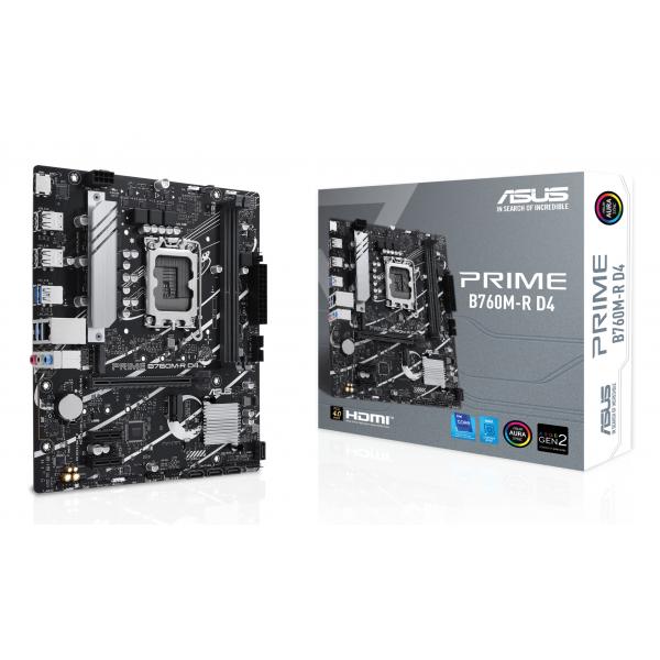 ASUS PRIME B760M-R D4 Intel B760 LGA 1700 micro ATX (ASUS PRO B760M-R D4 - bundkort - micro)
