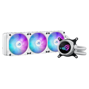 ASUS ROG Strix LC III 360 ARGB White Edition Processore Kit di raffreddamento a liquido 12 cm Bianco (Asus ROG STRIX LC III 360 ARGB White Liquid CPU Cooler, 360mm, 7th Gen v2 Asetek Pump, ARGB Fans, Rotatable Water Block)