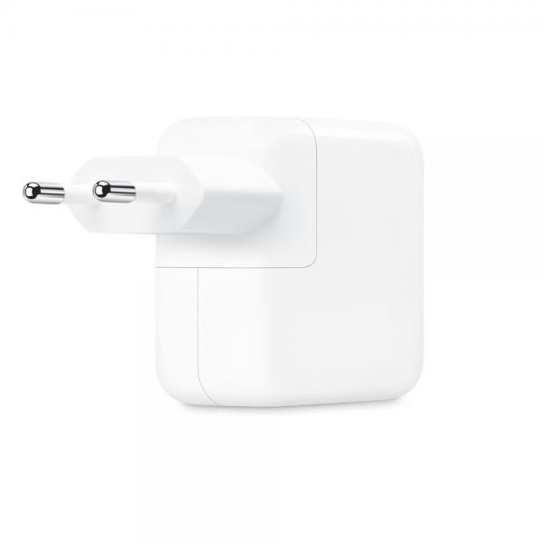Apple MW2K3ZM/A Caricabatterie per dispositivi mobili Universale Bianco AC Interno (Apple - Alimentatore - 35 Watt - 2 connettori di uscita [24 pin USB-C])