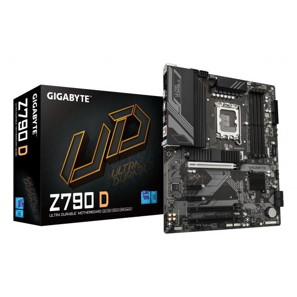 GIGABYTE Z790 D Scheda madre - Supporta CPU Intel Core di 14a generazione, VRM digitale a 12+1+1 fasi, fino a 7600MHz DDR5 [OC], 3xPCIe 4.0 M.2, LAN 2.5GbE, USB 3.2 Gen 2 (MB INT 1700 Z790 D D5 ATX)