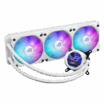 ASUS ROG Strix LC III 360 ARGB White Edition Case per computer Raffreddatore di liquidi tutto in uno 12 cm Bianco (Asus ROG STRIX LC III 360 ARGB LCD Liquid CPU Cooler, 360mm, 7th Gen v2 Asetek Pump,