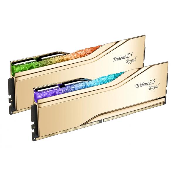G.Skill F5-8400J4052G24GX2-TR5G memoria 48 GB 2 x 24 GB DDR5 6400 MHz (48GB[24GBx2] G.SKILL Trident Z5 Royal G DDR5 8400MHz CL40)
