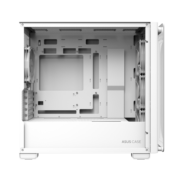 ASUS A23 PLUS TG ARGB WHITE Bianco (Asus A23 PLUS ARGB Gaming Case w/ Glass Side and Front, Micro ATX, 4x ARGB Fans, 380mm GPU & 360mm Radiator Support, USB-C, Asus BTF Compatible, White)