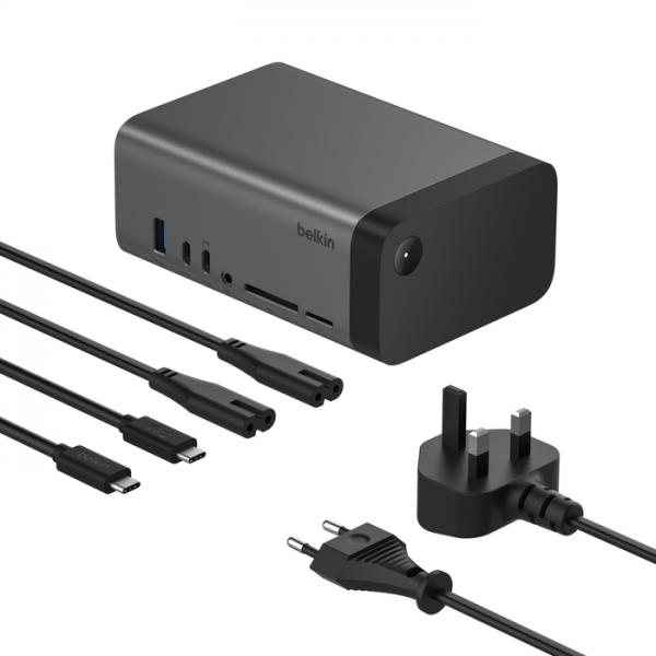 Belkin Connect USB tipo-C 10000 Mbit/s Grigio (USB-C 11-IN-1 PRO GAN DOCK)