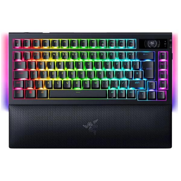 Razer BlackWidow V4 Pro tastiera Gaming USB + RF Wireless + Bluetooth QWERTY US International Nero (BlackWidow V4 Pro 75% - Intl. US Layout [ISO]) - Versione UK