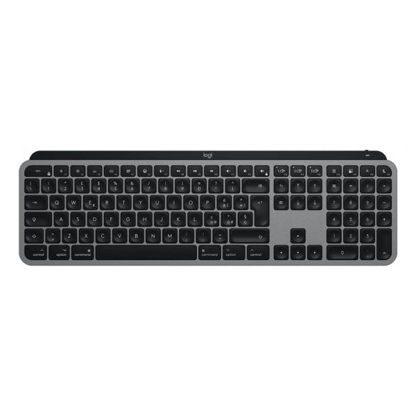 Logitech MX Keys S for Mac tastiera Casa Bluetooth QWERTY Italiano Grigio (Logitech Master Series MX Keys S for Mac - Tastiera - full size - retroilluminato - senza fili - Bluetooth LE - QWERTY - italiana - grigio spazio)