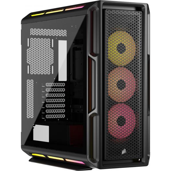 Corsair iCUE LINK 5000T LX RGB Midi Tower Nero (Corsair iCUE LINK 5000T LX RGB Gaming Case w/ Glass Side, E-ATX, 3x RGB Fans & iCUE LINK Hub, RGB Light Strips, USB-C, Asus BTF Compatible, Black)