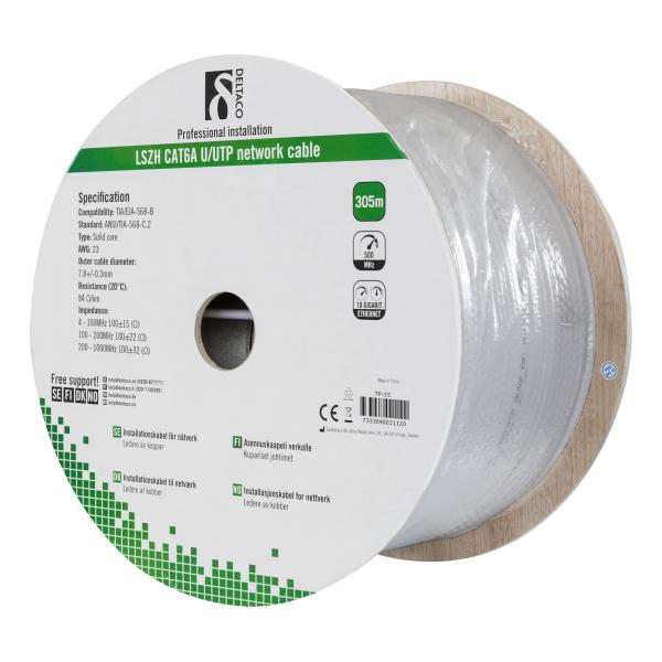 Deltaco TP-55 cavo di rete Grigio 305 m Cat6a U/FTP [STP] (DELTACO patchkabel - 5 m)