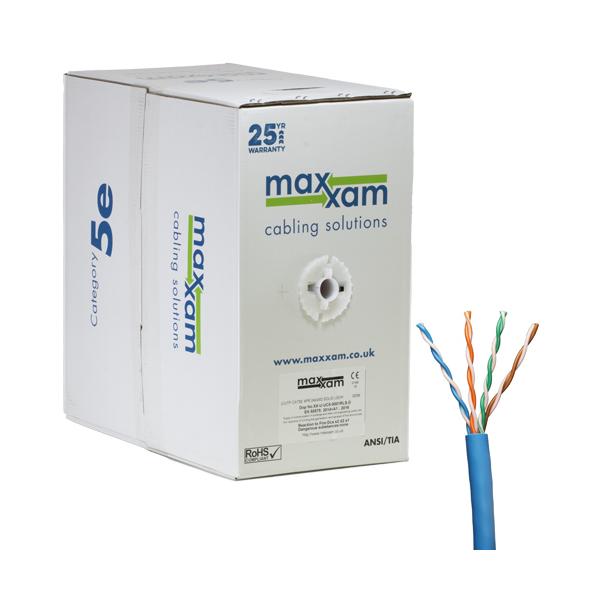 Cablenet XX5E0001B cavo di rete Blu 305 m Cat5e U/UTP [UTP] (CNL C5e Bl UTP Ls 24AWG Sld Dca 305m)