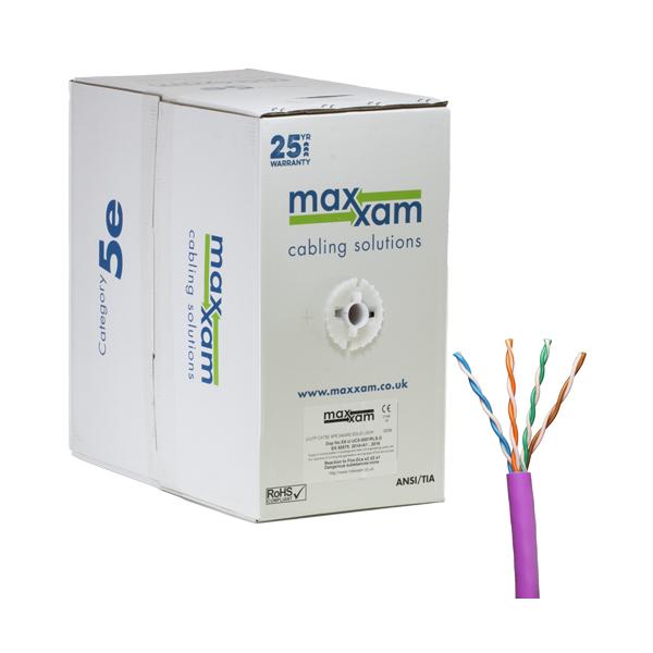 Cablenet XX5E0001C cavo di rete Viola 305 m Cat5e U/UTP [UTP] (CNL C5e Vi UTP Ls 24AWG Sld Cca 305m)