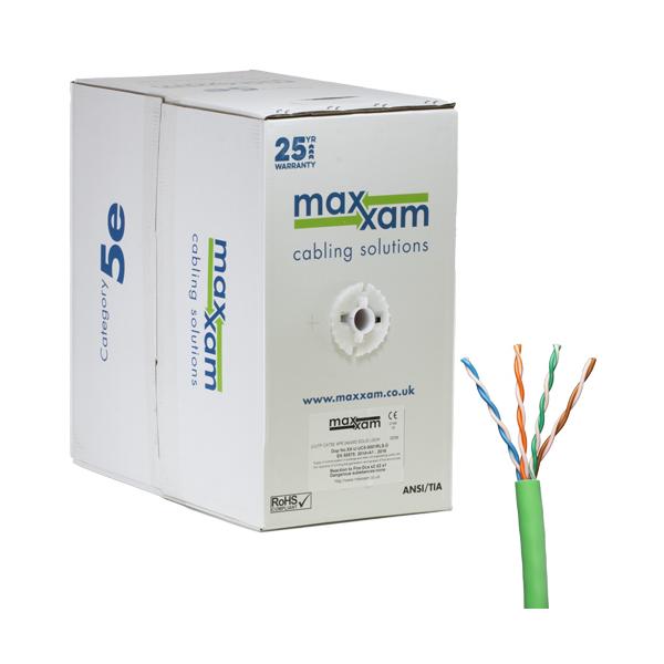 Cablenet XX5E0001G cavo di rete Verde 305 m Cat5e U/UTP [UTP] (CNL C5e Gn UTP Ls 24AWG Sld Dca 305m)