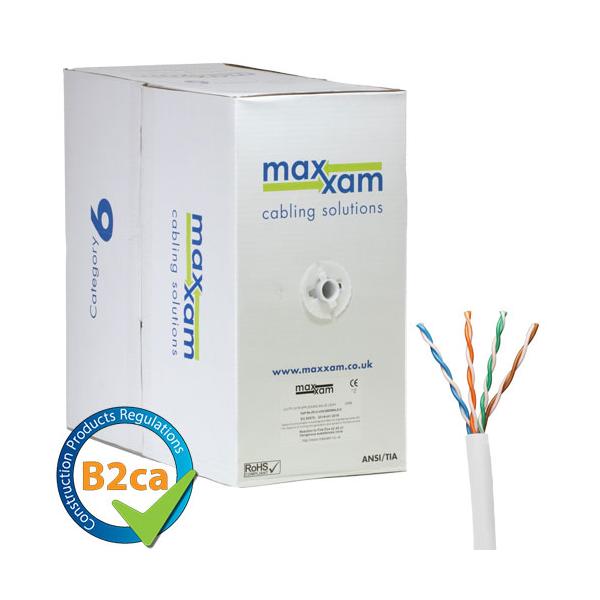 Cablenet Cat6 White U/UTP LSOH 24AWG Solid CPR B2ca Cable 305m Reel in Box cavo di rete Bianco U/UTP [UTP] (CNL C6 Wh UTP Ls 24AWG Sld B2ca 305m)