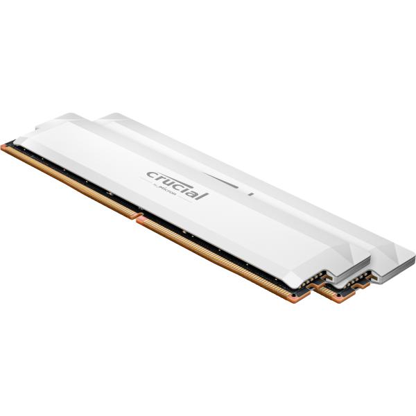 Crucial Pro OC memoria 64 GB 2 x 32 GB DDR5 6000 MHz (Crucial Pro - DDR5 - kit - 32 GB: 2 x 16 GB - DIMM 288-pin - 3000 MHz / PC5-48000 - CL38 - 1.35 V - unbuffered - on-die ECC - white)
