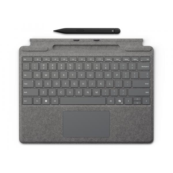 Microsoft Surface Pro Keyboard + Slim Pen QWERTY Microsoft Cover port Platino (Pro KB CoPilot + Pen QWERTY Black QWER)
