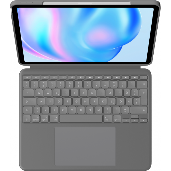 Logitech Combo Touch QWERTZ Tedesco Smart Connector Grigio