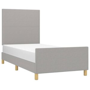 Giroletto senza Materasso Grigio Chiaro 90x190 cm Tessuto