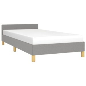 Giroletto senza Materasso Grigio Chiaro 90x190 cm Tessuto