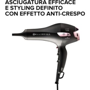 Asciugacapelli Professionale P7 3200 con Potenza 2100 W Colore Nero /Rosa