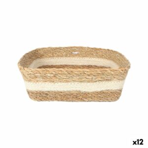 Scatola portaoggetti Privilege vimini Quadrato 22 x 22 x 8 cm (12 Unità)