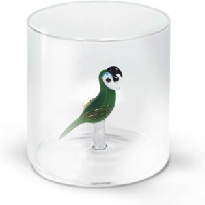 WD Lifestyle Tumbler in borosilicato Modello Monterey Dec.papagallo