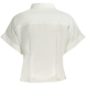 GUESS JEANS CAMICIA MANICHE CORTE DONNA BIANCO