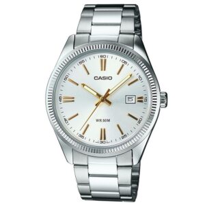 CASIO COLLECTION Mod. LADY DATE - ARGENTEE, GOLD INDEXES