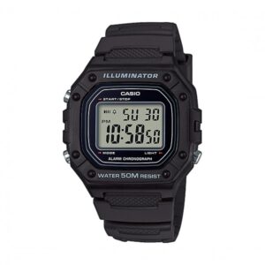 ?CASIO TIMELESS COLLECTION Mod. SPORT ILLUMINATOR WR 50M, ALARM, CHRONOGRAPH - BLACK