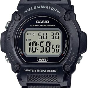CASIO TIMELESS COLLECTION Mod. SPORT- ILLUMINATOR, WR 50M, ALARM, CHRONOGRAPH - BLACK